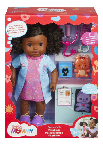 Boneca Little Mommy Quando Eu Crescer Veterinaria Negra