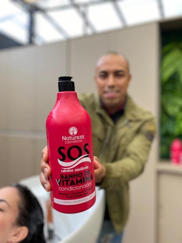 Kit Sos Banho De Vitamina Shampoo E Condicionador 2x1l