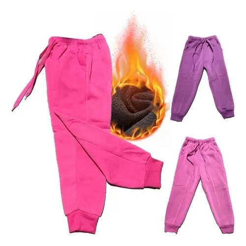 Pack 3 Pantalones Jogger Buzo Invierno Con Polar Niño