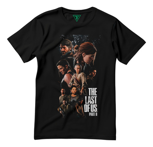 Polera The Last Of Us Juego Personajes Unisex Negra Algodón