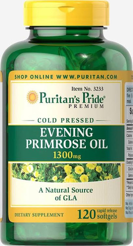 Aceite De Onagra Evening Primrose Oil 1300mg 120 Softgels 
