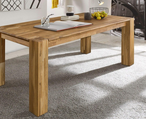 Imagen 3 de 4 de Mesa De Comedor De Madera 100% Roble Ref: Maciza26