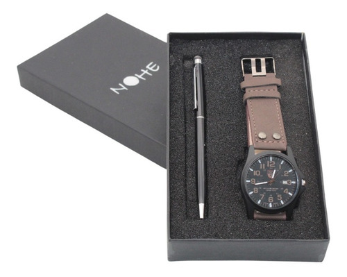 Reloj Hombre, Estuche, Set Elegante De Regalo, Llavero