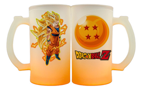 Tarro Dragon Ball Z Goku Anime 16oz Cervecero Naranja 1pz