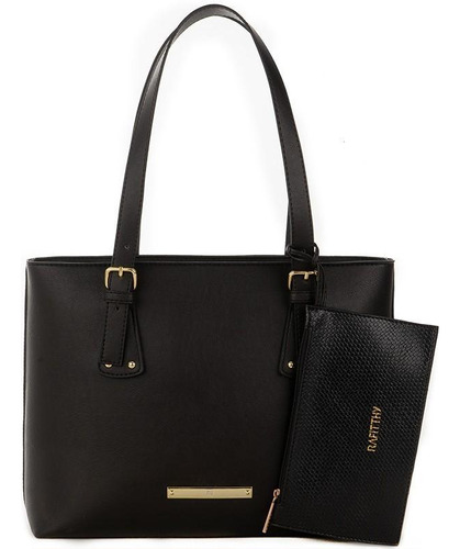 Bolsa Tote Feminina Rafitthy 28.23227 Preto 31x29cm