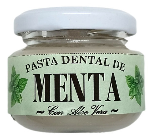 Pasta Dental Natural Artesanal De Menta Y Sin Flúor (50 G)