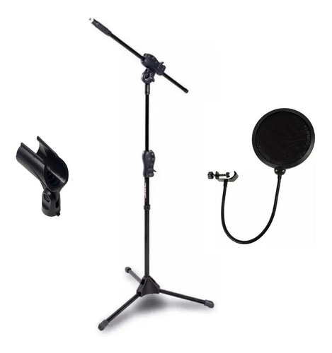 Pedestal P/ Microfone Ibox Smmax + Cachimbo E Pop Filter