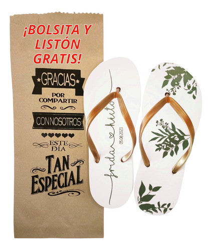 Sandalia Personalizada Para Evento 45 Pares Bodas, Xv Años +