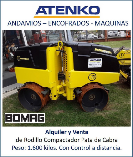 Alquiler Rodillo Compactador Doble Pata De Cabra 1.600 Kgs