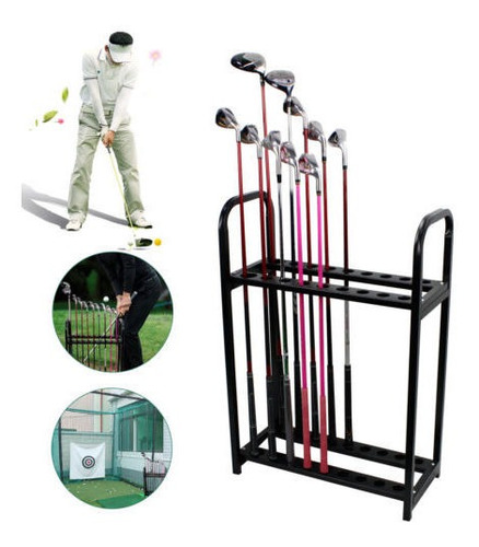 Golf Club Holder Metal Golf Clubs Rack 18-hole Floor Sta Lvv