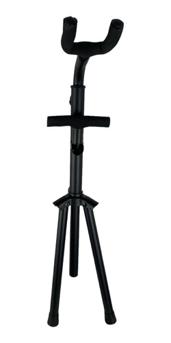 Soporte Para Saxofon Con Tripie Y Gancho Negro De 38cm