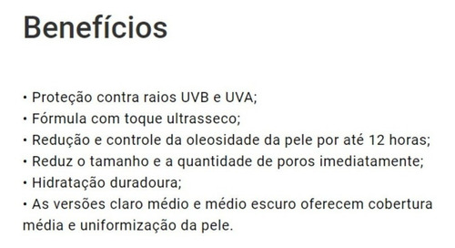 Protetor Antioleosidade Redutor De Poros Fps 30 Chronos 50ml