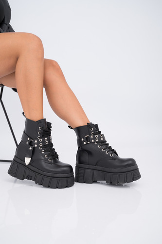 Bota Borcego Mujer Juana Ojalillos Plataforma Alta Moda