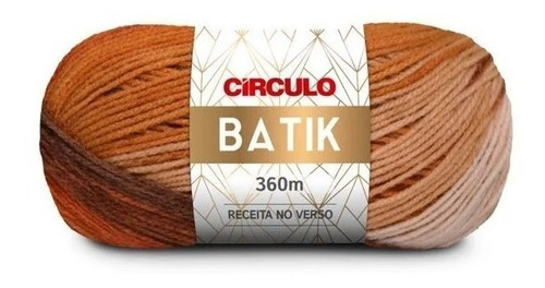Lã Tricô Batik Circulo 360m 100g (277 Tex) 100% Acrílico Cor 9451 - Casca