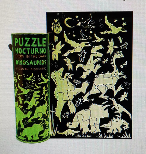 Puzzle Rompecabezas Fluo Brilla En La Oscuridad 24 Pz
