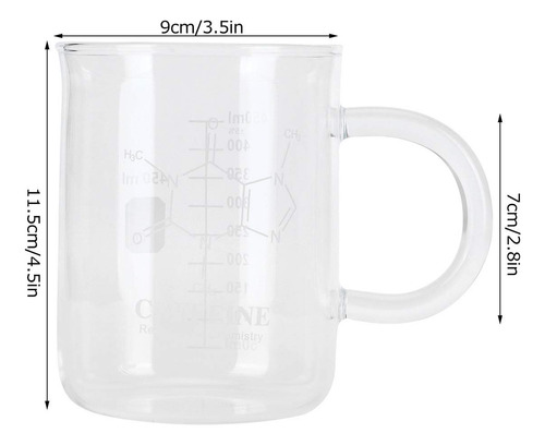 M Taza De Café, Taza De Té De Vidrio Con Moléculas Químicas