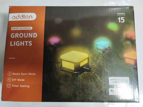 Luces Led Rgb Addlon De Tierra Para Exteriores 15 Sockets