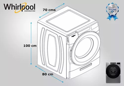 Forro De Lavadora Carga Frontal Whirlpool 23kg 7mwfw6605mw