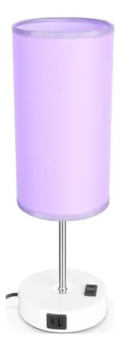 Lámpara De Mesita De Noche Con Puerto Usb, Lámpara De Escrit