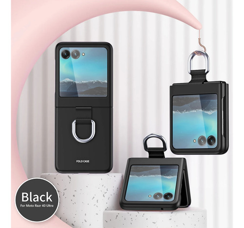Funda De Teléfono Con Anillo Glaseado For Motorola Razr 40