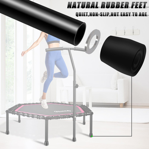 Trampolín De Fitness De 48 Pulgadas Con Barra De Mango Ajust