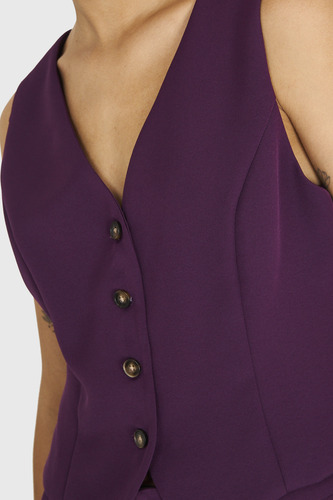Gilet 4 Botones Lila Nicopoly