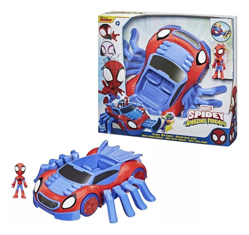 Spidey And His Amazing Friends Super Carro Y Figura Original
