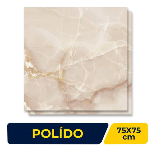 Piso Cerâmico Karina Onix Pink Hd 75x75cm Caixa 2,23m² Marrom