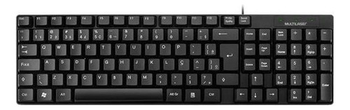 Teclado Basico Slim Preto Usb Multilaser Tc193