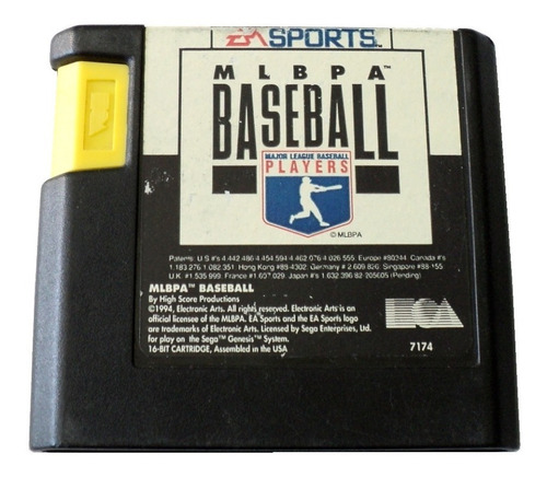 Mlbpa Baseball Juego Original Para Sega Genesis 1994 Ea