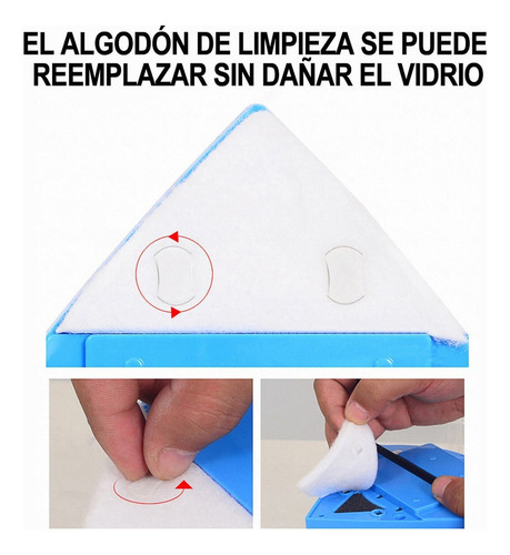 Limpador Janela Vidros Magnetico Triangular Dupla Face 24mm