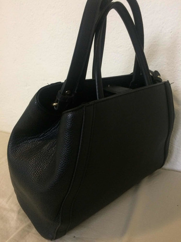 Imagen 4 de 10 de Bolsa Negra Mango Tote 28x35x13 Cm Excelente Estado Usada