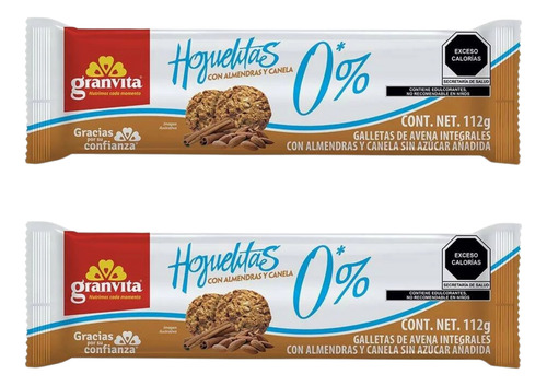 8 Pzas Galletas Granvita Hojuelitas De Avena Integral Con Li