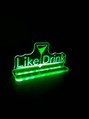 Display Acrílico Iluminado Led Personalizado Presente 40 Cm Cor da estrutura Verde