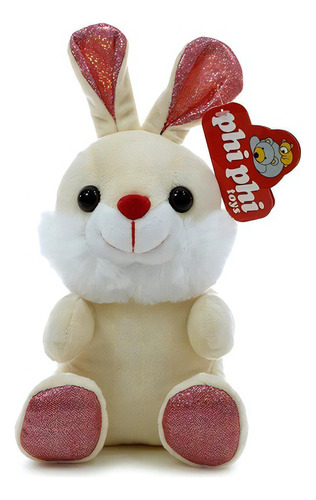 Peluche Coneja Orejas Paradas 20cm - Orig Phi Phi Toys Color Blanco