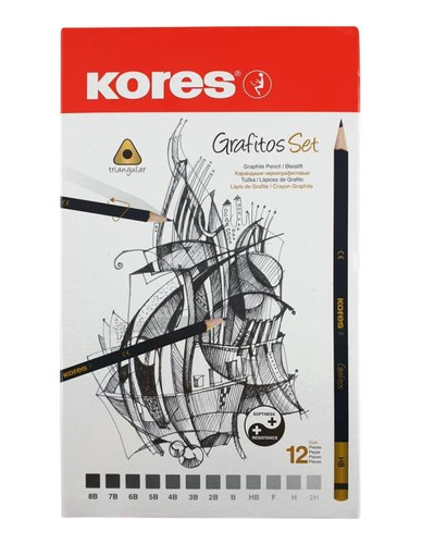 Lapices De Dibujo Kores Grafito Set