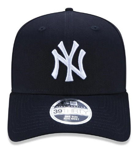 Boné Aba Curva New Era Mlb Ny Yankees Ajustável Preto Azul