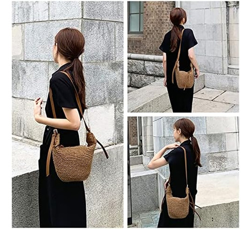 Ayliss Bolso De Paja Para Mujer, Bolso Pequeño De Verano Par