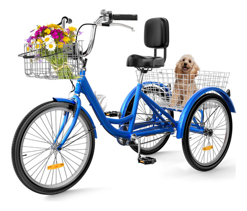 Yitahome Triciclo Para Adultos, Bicicletas De 3 Ruedas De 24
