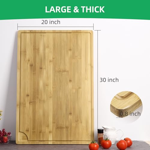 Tabla De Cortar De Bambú Extra Grande De 30 X 20, Tabla De C