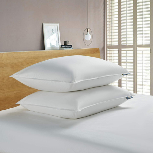 Almohada De Plumas De Ganso 233 Hilos Jumbo X2