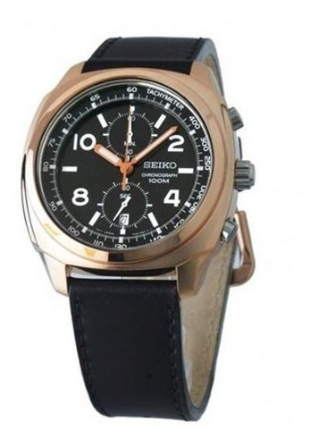 Reloj Seiko Cronografo Modelo Snn211 Con Malla De Cuero