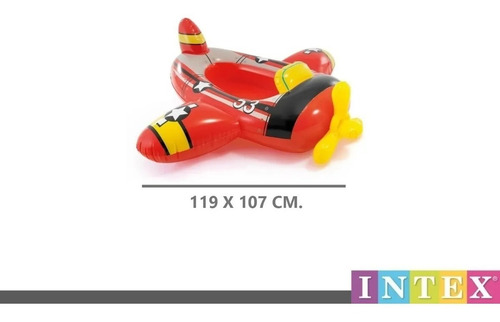 Imagen 2 de 4 de Flotador Inflable Niño Intex Avión 119x107cm