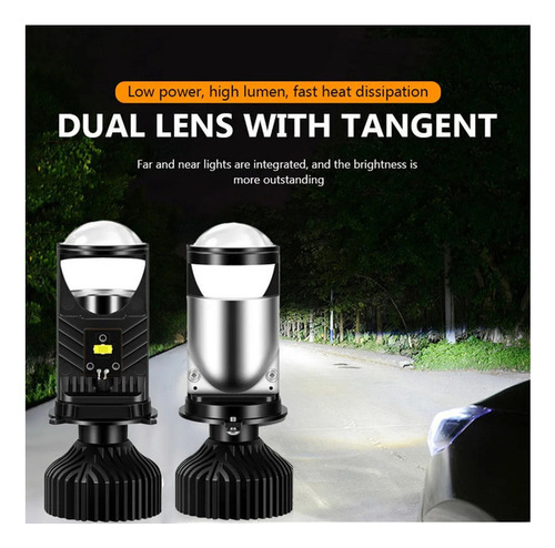 Faro Led Para Coche Y6d H4 2 Piezas 6500k