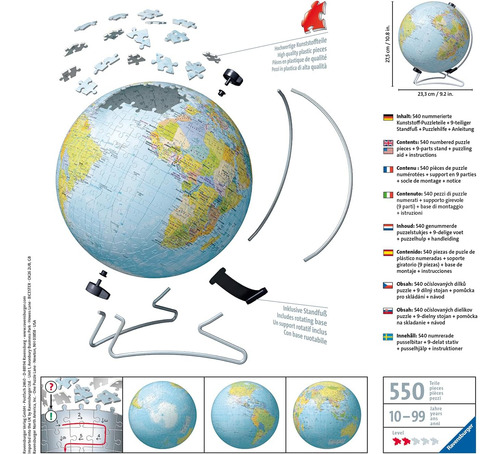 Rompecabezas 3d Ravensburger The Earth De 540 Piezas Para...