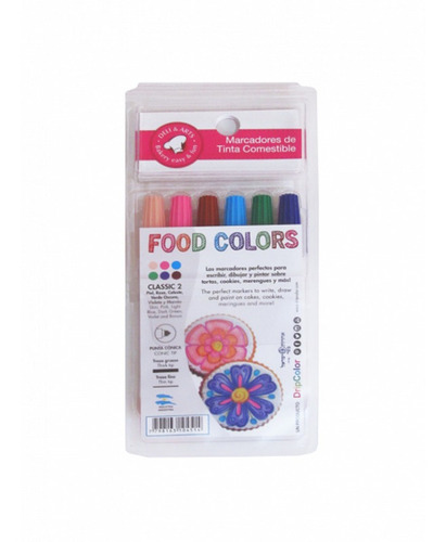 Marcadores Comestibles Decoración Colores Pastel Pack X 6