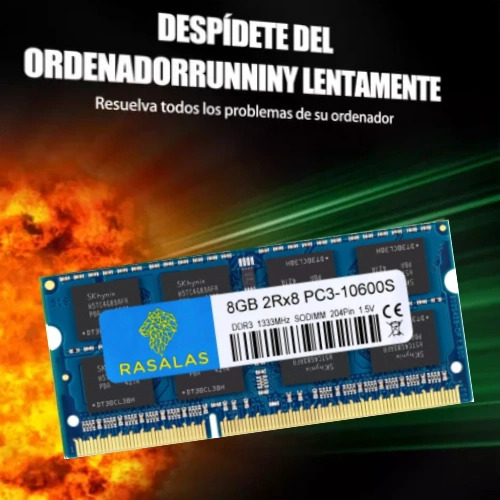 Memoria Ram Rasalas 16gb(2x8gb) Pc3-10600s Ddr3-1333mhz Para Ordenador Portátil Sodimm Gamer 1.5v