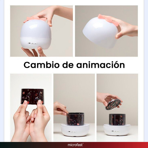 Velador Proyector Led Infantil Lampara Usb Luz De Noche
