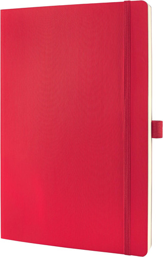Softcover Lined Notebook With Elastic Closure, Red, A4 ...