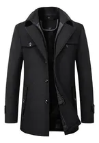Comprar Abrigo De Hombre De Lana Gruesa De Cuello Casual De Invierno